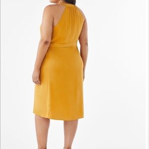 JustFab Halter Neck Button Down Dress 1X